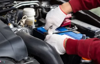 When replacing a battery What should you replace first?