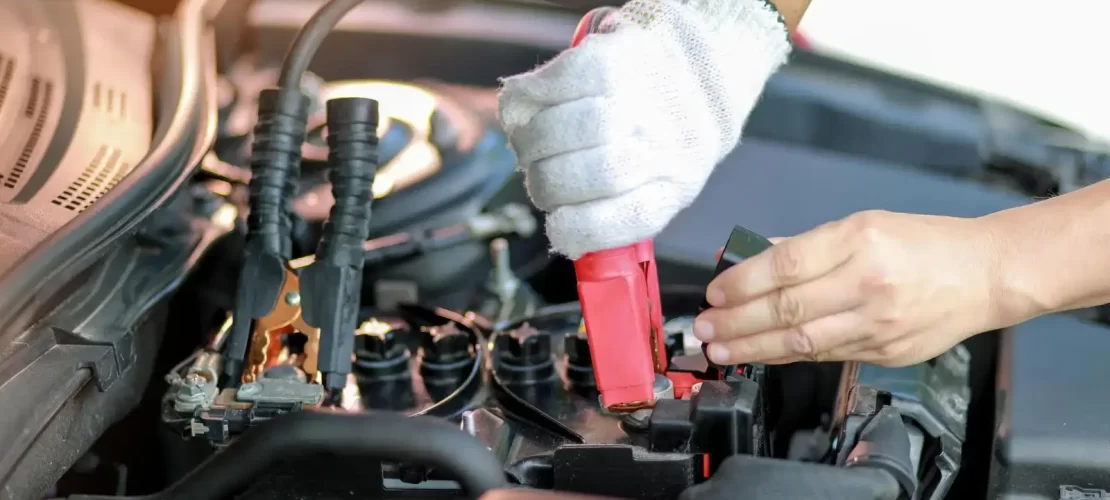 Handling a car battery safely